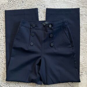 Talbots Navy Sailor-Button High Waist Trousers